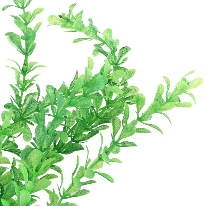 20" Height Aquarium Decorative Green Plastic Simulation Floating Plant Gras M5C6