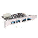 USB 3.0 Expansion Card 4 Port PCI-E to USB3.0 Computer Expansion Card Board