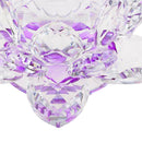 Crystal Lotus Flower Crafts Paperweights Buddhist Feng Shui Ornaments Purple