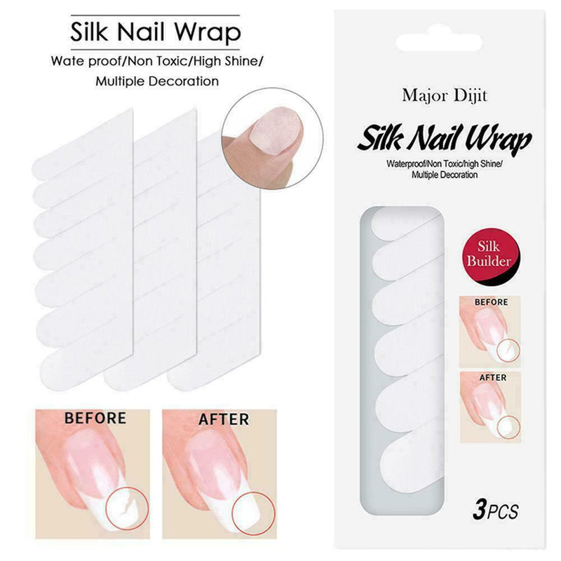 Adhesive Silk Nail Wrap Reinforce Nail Protector UV Tool Art Gel Nail Manic E9I9