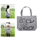 1pc Cat Shopping Tote Bag Big Canvas Handbag Shoulder Crossbody Bag Portable FT