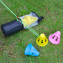 Outdoor Camping Hiking Tent Warning Lamp Cap Anti-Fall Ground Nail (Yellow) A
