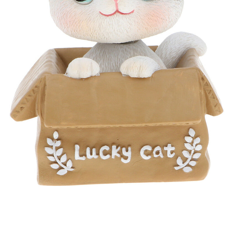 2Pcs Lovely Shaking Head Cat Nodding Ornament Car Home Office Decoration