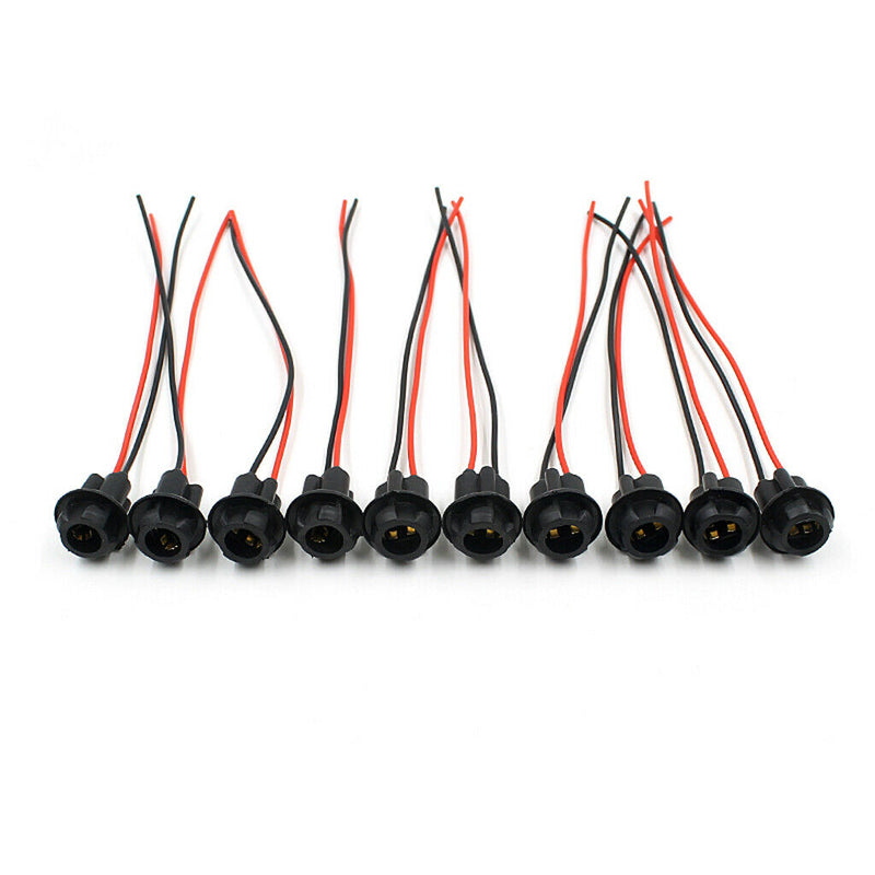 10pcs T10 W5W Car Socket Extension Wedge Base Light Connector Fittings