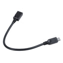 Mini 5 pin female adapter, black Micro-USB 5 pin male