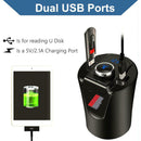 Cup Car Phone Charger Dual USB Bluetooth Handsfree MP3 FM Transmitter Receiver
