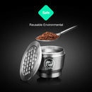 Stainless Steel Reusable Coffee Capsule Powder Filler Cup Set for Nespresso A