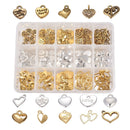 150Pcs Durable  Alloy Love Shaped Mixed Hearts Necklace Pendant  for Earrings