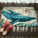 Marine Style Door Mat Floor Carpet for Living Room Sea Turtle Pattern Coral