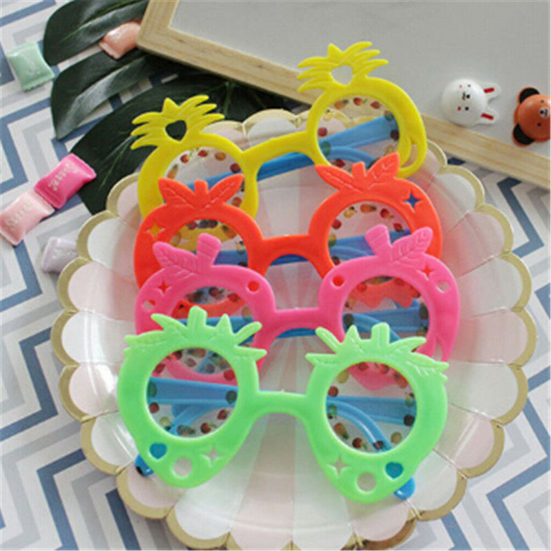 2pcs Kids Fruit Pineapple Eye Glasses Kids Hawaii Beach Party Supplies DecorTME