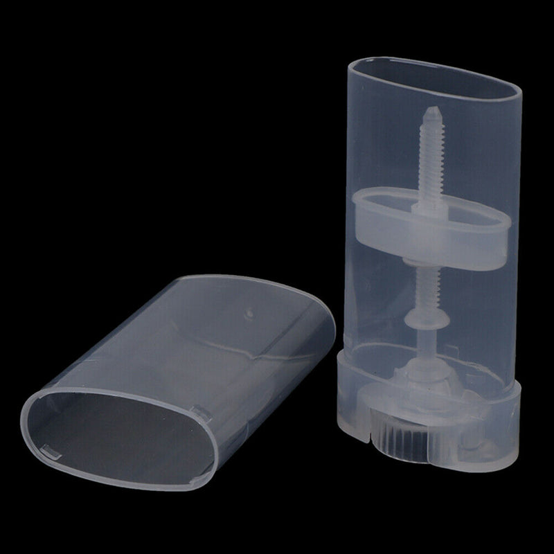 15ml DIY Clear Empty Oval Flat Tubes Deodorant Lip Balm Containers Empty Bott Pg