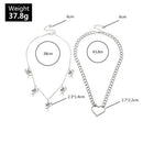 Angel Pendant Necklace Hollow Out Love Double Layer Clavicle Chain Jewelry