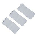 Women White 2 Rows Hook and Eye Tape Stretch Bra Strap Extenders