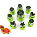 9pcs Stainless Steel Fruit Vegetable Cookie Shape Cutters Kid New Set Mold L7G8