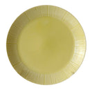 8.66" Round Embossment Pattern Ceramic Dish Plate Tableware Household,Yellow