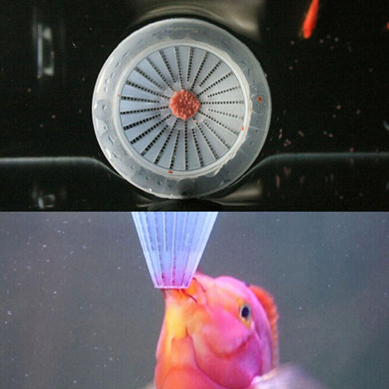 New Aquarium Basket Feeder Fish Food Live Worm Bloodworm Cone Feed Tool  ES