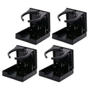 4pcs Adjustable BLACK Nylon Drink Cup Holder For Boat Marine Caravan Car