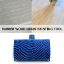 Blue Rubber Wood Grain Paint Roller DIY Graining Painting Tool with Handle