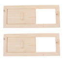 Pack of 2 Sauna Air Vent Set Sauna Access Vents Air Vent Grille Natural Wooden