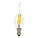 LED Filament Candle Light Bulb For Chandelier Ceiling Light B-Warm White 4W