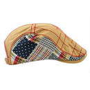 Jamont Dark Beige Casual Men Cotton Patchwork Beret Cap Women Men Autumn Wi