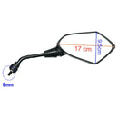 1 Pair Universal Side Mirrors Motorcycle Scooter Rear View Mirrors Replacement