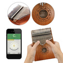 17 Keys Mahogany Wood Kalimba Thumb Finger Piano Musical Instrument (Lotus)
