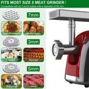 9 Pcs Meat Grinder Blades Meat Grinder Plate Discs Stainless Steel Food GrinT1A7