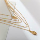 Simple Shell Pendant Clavicle Chain Women Multilayer Necklace Jewelry Gift