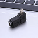 Micro USB Male to Mini USB Female 90 Degree Converter Data Adapter