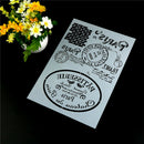 retro paris layering stencils for walls painting scrapbooking stamp album de JR