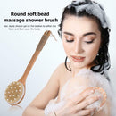 Long Handle Rub Back Brush Wooden Natural Bristles Bath Shower Massage Brushes