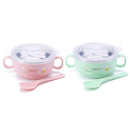 Children Cartoon Stainless Steel Bowl Spoon Baby Food Feeding Tableware Set A