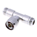 N-type male to dual 2 n-type female t shaped rf antenna adapter connector BX