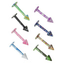 8Pcs/Lot Multicolor Stainless Steel 16G Lip Chin Labret Bar Ring Stud Spike