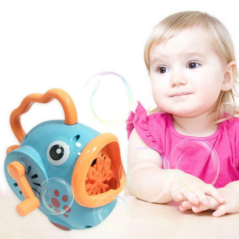 Cartoon Cute Fun Fish Automatic Bubble Machine Manual Blower Maker for Kids AU