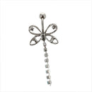 316L Stainless Steel Dragonfly Dangling Belly Naval Button Ring Piercing - BH9S8