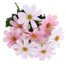 Artificial Silk  Flower Bouquet 5 Stems 10 Heads, 33cm/12.99''-Pink