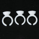 Eyelash Strip Holder Pallet Set & 100 Glue Rings Eye Lash Extensions Cups