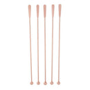 1X(5Pcs Stainless Steel Stirrer Beverage Stirrers Stir Cocktail Swizzle Sti