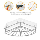 Adhesive Corner Bathroom Shelf Storage Wall Mounted Shower Caddy Shelf Orga L9P8