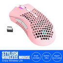 BM600 2.4GHz Rechargeable 1600DPI Adjustable Gamer Wireless Mouse (Pink)