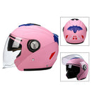 Flip Up Motorcycle Helmets Dual Visor Sun Shield Full Face Bike Helmet Pink