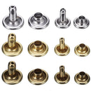 180x Double Cap Tubular Rivets Metal Tool Set Leather Crafts Studs Repair-6 A0N3