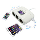 Multifunctional dual usb car car phone charger one drag three cigarette lig