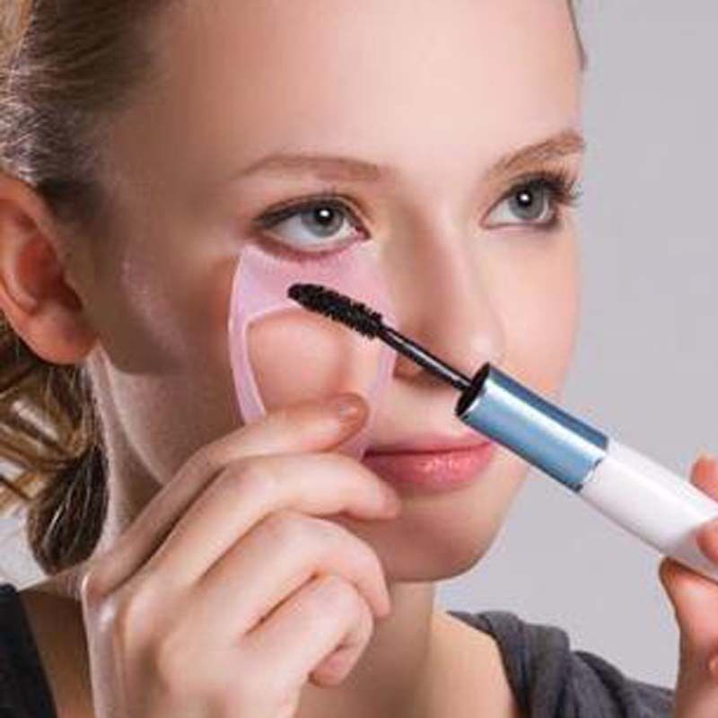 1pc Women Lady Cosmetic Mascara Eyelash Comb Applicator Helper Guide Card Kit