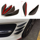 4 Universal Front Bumper Lip Splitter Fins Body Spoiler Canard Valence Chi Gw