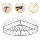 Corner Shelf Bathroom Adhesive Shower Caddy Basket Wall Mounted Storage Org Y2V6