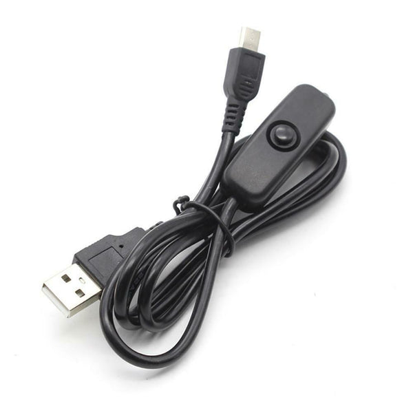 USB to Micro USB Charger Power Cable with On/Off Switch for Raspberry Pi