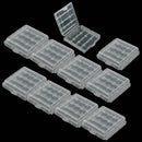 10x Case Holder Storage Plastic Box Cover Clear for Rechargeable AA AAA Battery^